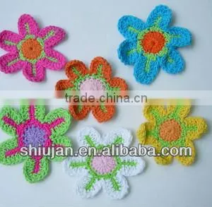 Cheap Custom Crochet Flower Appliques for Clothing thumbnail-1