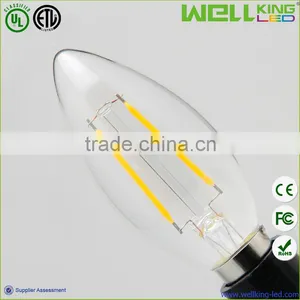 35*119mm Dimmable 4W/2W Clear Glass Led Bulb Filament With E12/E14 Base thumbnail-2