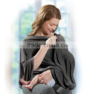 Luxurious Bamboo Comtforter Breastfeeding Dark Brown Nursing Cover and Poncho thumbnail-1