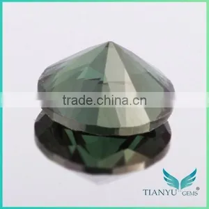Wholesale Round Synthetic Spinel Dark Green Spinel 152# thumbnail-3