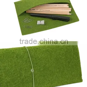 Felt Elastic Strap Plastic Pencil Pouch for 2014 New Design thumbnail-1