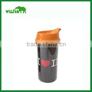 16oz Travel Mug Personalized Wholesale Plastic Cups With Lids Drinking Glasses Double Wall Glass thumbnail-1