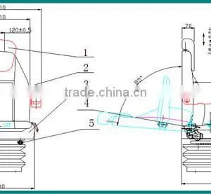 Construction Machine Spare Parts Air Suspension Seat Truck Suspension Seat(YJ03) thumbnail-6