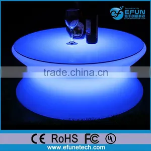 Battery Rechargeable RGB Color Led Furniture,plastic Coffee Shop Table and Chairs thumbnail-1