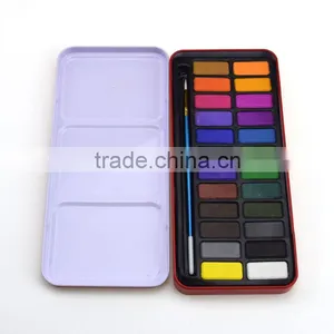 Factory Wholesale 24colors Watercolor Paint Set Artist Painting Set for Children thumbnail-4