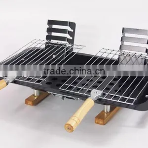 Iron Easy Carried Outdoor Foldable Charcoal BBQ Grill thumbnail-1