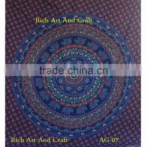 Twin Hippie Indian Tapestry Elephant Mandala Throw Wall Hanging Gypsy Bedspread Bad Sheet thumbnail-3