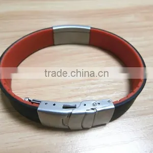 Custom Silicon Bracelet With Engraved id Plate Sports Bracelet thumbnail-5