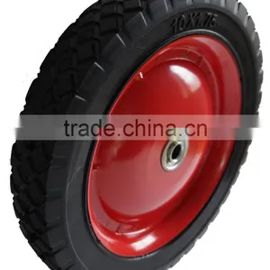10"X1.75" Ball Bearing Steel Wheels Diamond Tread 1/2" Bore Stens thumbnail-1