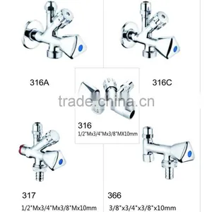 Hydraulic Fittings Water Angle Valve With Chrome Plated Made in China thumbnail-1