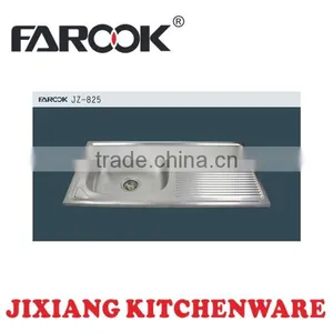 Export Dubai Africa Cheap Stainless Steel Kitchen Sink With Drain Board thumbnail-1