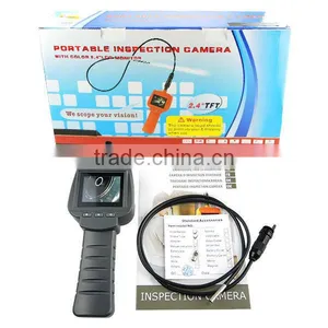5.5mm Camera Industrial 2.4" HD Endoscope Snake Scope Waterproof 1M Cable Inspection Borescope 4 LED Engine Pipe Cam Tool thumbnail-2