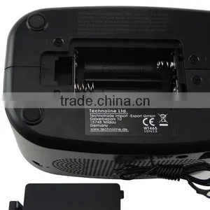 AM/FM Radio Station 12/24H Time Display Sleep Timer 220-240V Only / Technoline Digital Quartz Alarm Clock thumbnail-6