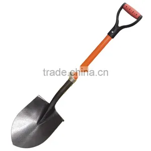 2015 the Direct Factory Sale Long Handle Carbon Steel Round Point Shovel With Fiberglass Handle thumbnail-1