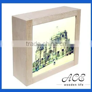 Customization Printing Wooden Light Box 220v 110v Solid Wood Frame Advertising Outdoor Light Box thumbnail-1
