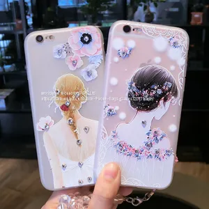New Design Soft Tpu Cell Phone Case Silicone Mobile Phone Cases for IPhone7/7Plus/6/6s/6plus/6splus Diamond Crystal Case thumbnail-1