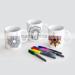 11oz Ceramic Coffee Cup, DIY Mug in Stoneware thumbnail-1