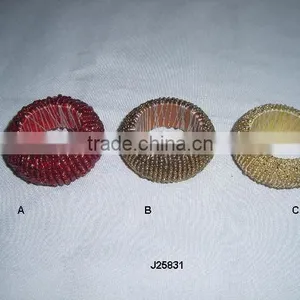 Glass Bead Napkin Ring Can be Made in Any Colour thumbnail-1