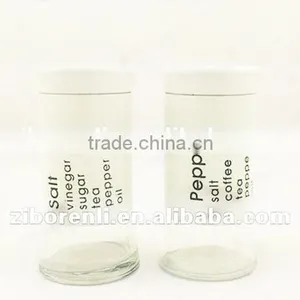 2 Pieces White Stainless Steel Coated Glass Spice Jar 6 oz thumbnail-1