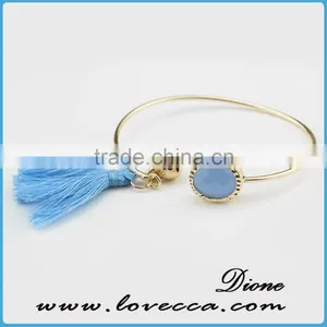2017 Gold Plated Fashion Stone Bangle Bracelet thumbnail-1