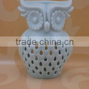 Wholesale Ceramic Owl Tealight Candle Oil Burner thumbnail-2