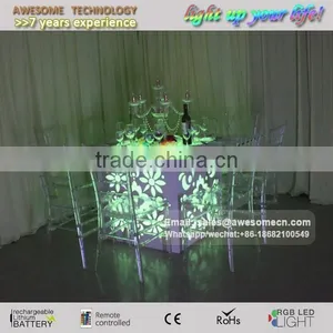Folding Led Wedding Table With Lasering Pattern thumbnail-4