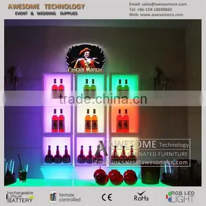 Modern Design White LED Back Bar Cubbys thumbnail-2
