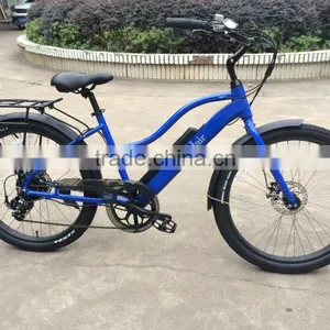 Hot Sell Electric Beach Cruiser Hidden Battery Electric Bike for Lady thumbnail-4