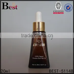 20ml Amber Pyramid Shape Brown Glass Dropper Bottle for Essential Oil thumbnail-6