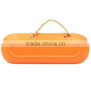 2017 Vintage Home Decor Orange Halloween Welcome Boat Antique Chinese Carved Wall Plaque thumbnail-3
