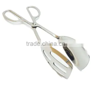 Kitchen Stainless Steel Bread Scissors Food Tongs Kitchen Accessories Stainless Steel BBQ Food Tongs thumbnail-1