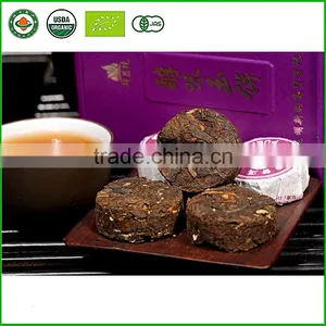 Handmade Ripe Puer Tea 5g Mini Tuo Tea Cooked pu er Cha Chinese Gifts Food Box Menghai Glutinous Rice Fragrant thumbnail-1