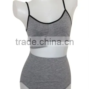Heather Grey Sports Bra and Panty Set New Fashion Design thumbnail-1