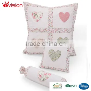 Real Patchwork BSCI Okeo-tex High Quality Heart Shape Bedspread thumbnail-3