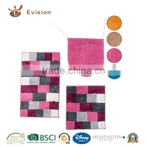 2016 New Coral Fleece Bathmat With All-over Square Design thumbnail-1