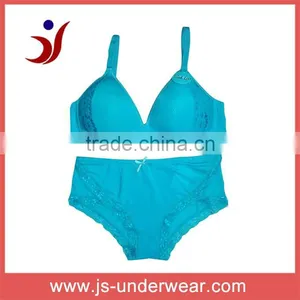 High Quality Ladies Sexy Panty and Bra Sets Wireless Bra Set thumbnail-1