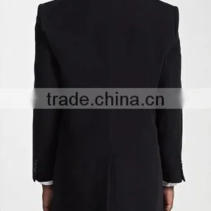 2014 Latest Style Formal Occasion Slim Fit Mens Cashmere China Mada Men Coat thumbnail-2