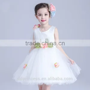 Summer Sleeveless Dresses for Girls 11 Year Pink Yellow White Floral Children's Night Dress thumbnail-2