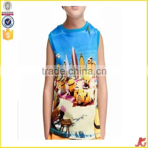 Boys Fashionable Printing Tank Tops Sleeveless Sweaters for Teenager thumbnail-1
