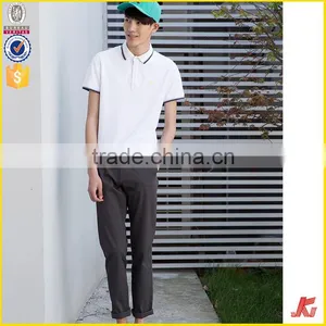Factory OEM High Quality Fashion Cheap Custom 210g 100% Cotton Uniform Men's Black Polo T Shirt thumbnail-2