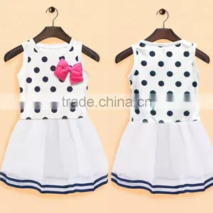 Latest Designs Children's Girls Summer Dot Bowknot Pattern Princess Tulle Dress Party Birthday Gift SV004111 thumbnail-1