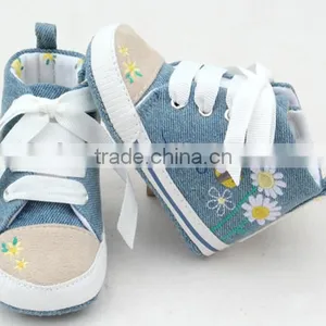 Top Quality Anti-skid Infant Boy Canvas Cotton Soft Toddler Shoes Pre-walker Sport Shoes thumbnail-1
