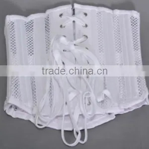 Instyles Black White Mesh 26 Steel Double Boned Waist Corset Steampunk Corselet New thumbnail-4