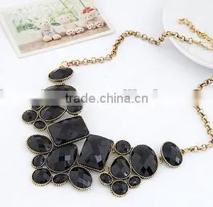 CHARM CRYSTAL FLOWER CHOKER CHUNKY STATEMENT BIB PENDANT CHAIN COLLAR NECKLACE thumbnail-4