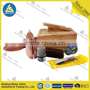 Original Cedar Wood High Quality Wooden Box for Shoe Care Products Storage thumbnail-1