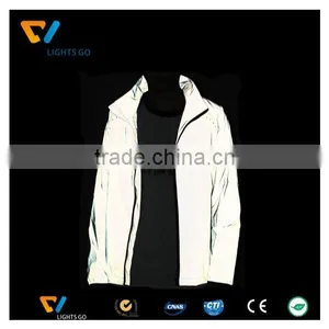 hi Vis Hot Sale Fashionable Custom Silver Reflective Cycling Apparel Jacket thumbnail-3