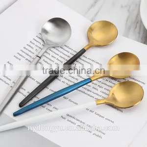 304 Stainless Steel White Gold Knife Fork Spoon 4 Piece Set Tableware/chnuhuka Fork Knife Set Cultery /fancy Dining Tableware thumbnail-3