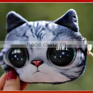 New Design Popupar Women Sling Bag Funny Cat Face Bag 3D Printed Cat Face Coin Purse thumbnail-1