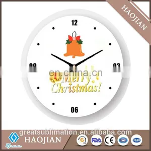 Sublimation Coated Blank Christmas Glass Clock thumbnail-1