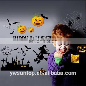 Happy Halloween Castle Pumpkin Bat Window/Wall Sticker Halloween Decoration Home Decoration thumbnail-2